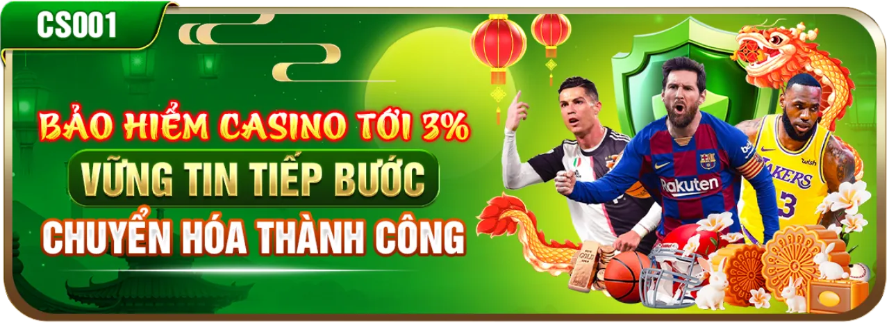 Hình ảnh banner khuyến mãi M99 với tiền vàng và chip casino